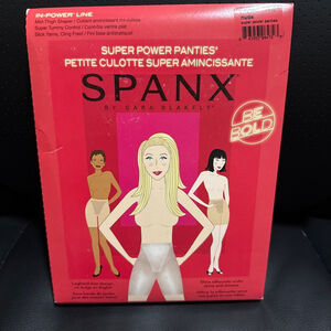 Women's SPANX Super Power Panties Shapewear Nude Size F/240-300lb 5’1”-6’